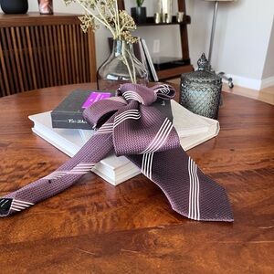 Tom Ford Purple / Mauve and White Striped Tie
